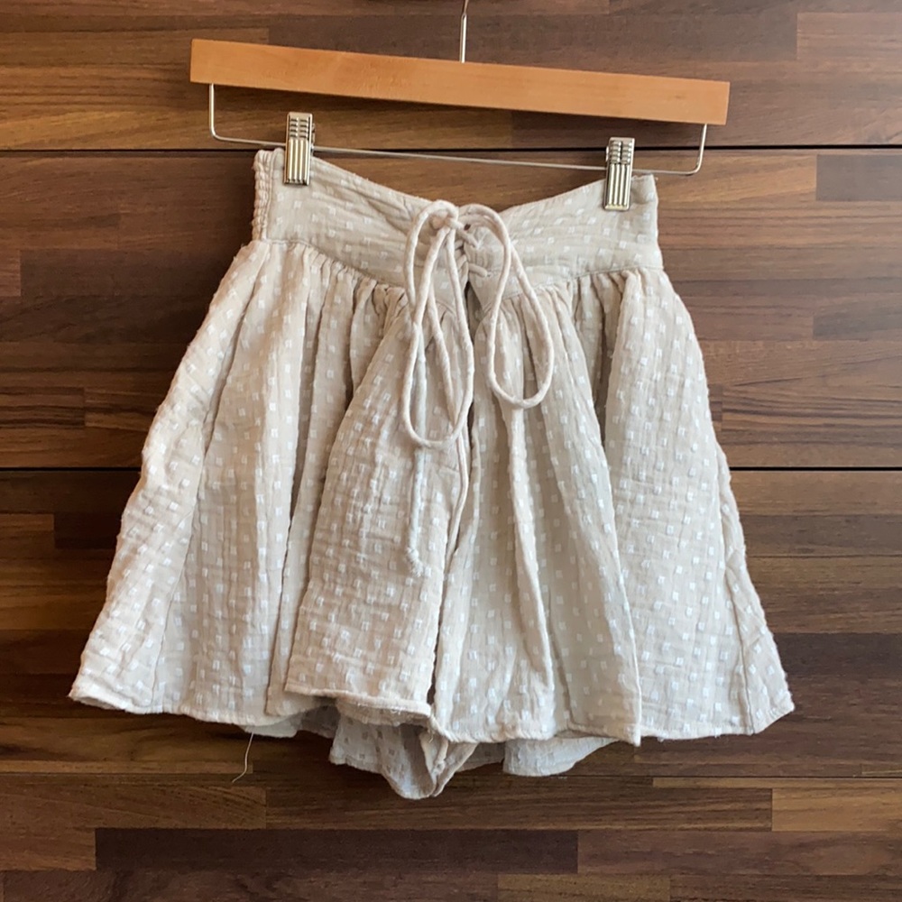 Free People Fabric “Corset” Shorts